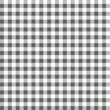 Gray Gingham Plaid Checker Seamless Pattern Decorative Background Vector Stock Illustration