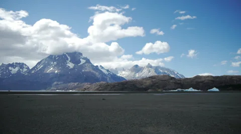 Gray Glacier in Summer Stock Footage 33702147