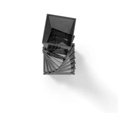 Gray glass pyramid Stock Illustration