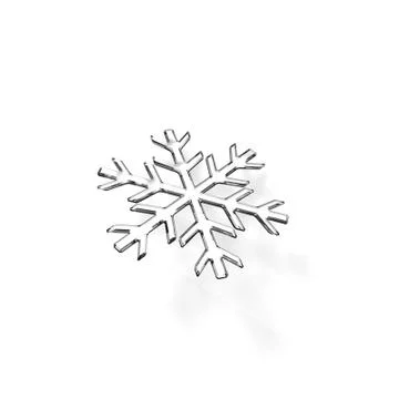 Gray glass snowflake Stock Illustration