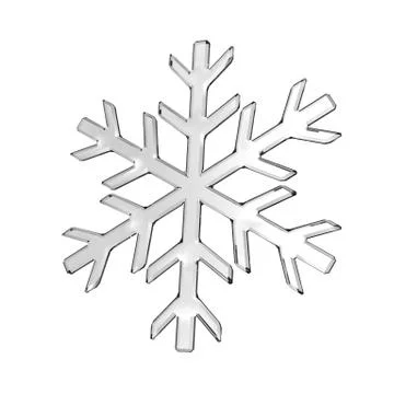 Gray glass snowflake Stock Illustration