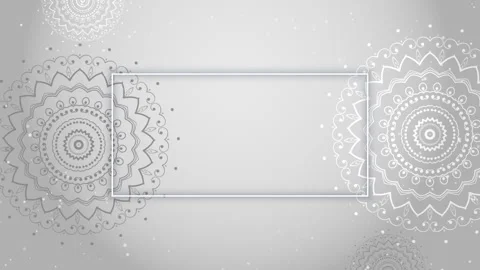 Gray gradient background with floral mandala Stock Footage 244370446