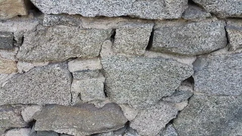 Gray granite stone wall - retro background Vídeos de archivo 97206897