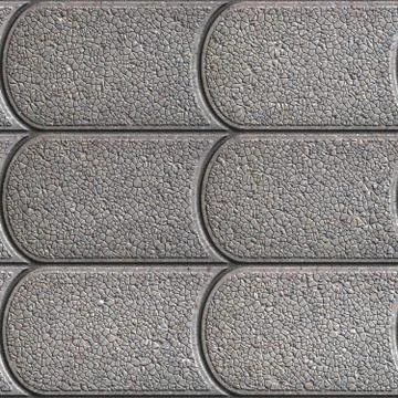 Gray Granular Pavement Slabs in Rounded  Shape. 스톡 일러스트