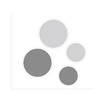 Gray graph with circles against white background Stock Photos