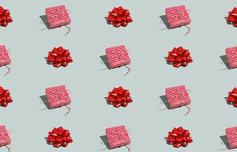 Gray green background pattern, Christmas, New Year symbol attribute objects Stock Photos
