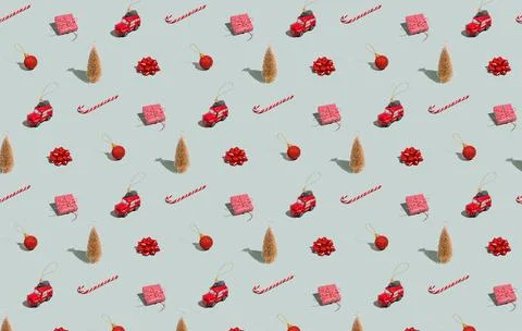  Gray green background pattern, Christmas, New Year symbol attribute objec... Foto stock