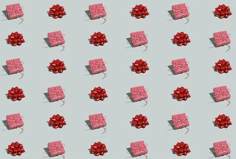 Gray green background pattern with Christmas, New Year symbol attribute objects Foto stock