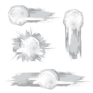 Gray grunge banners set background Stock Illustration