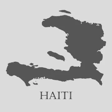 Gray Haiti map - vector illustration Stock Illustration