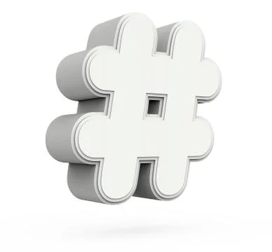 Gray hashtag mark Stock Illustration