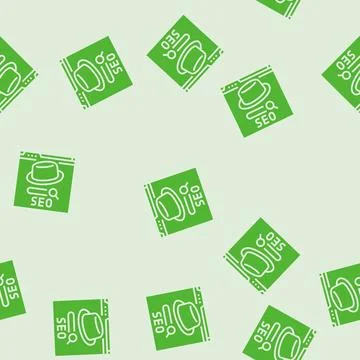 Gray hat seo glyph seamless pattern 库存插图