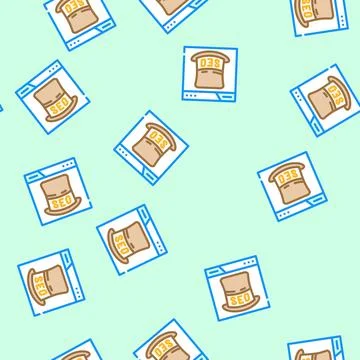 Gray hat seo vector seamless pattern 스톡 일러스트