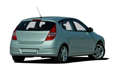 Gray hatchback 写真素材