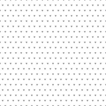 Gray heart shape seamless pattern vector illustration. Illustrazione stock