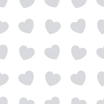 Gray hearts seamless bakground pattern Stock Illustration