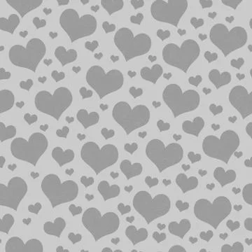 Gray Hearts Tile Pattern Repeat Background イラスト素材