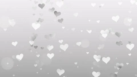 Gray Hearts on white background Stock Illustration