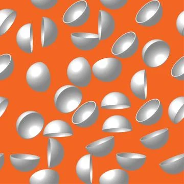 Gray Hemispheres Seamless Pattern 스톡 일러스트