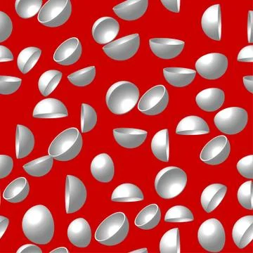 Gray Hemispheres Seamless Pattern Stock Illustration