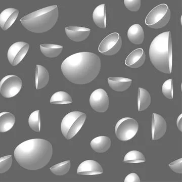 Gray Hemispheres Seamless Pattern Stockillustratie