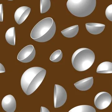Gray Hemispheres Seamless Pattern Stock Illustration