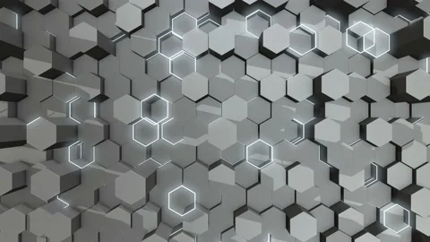 GRAY HEXAGON Stockbeeldmateriaal 145725440