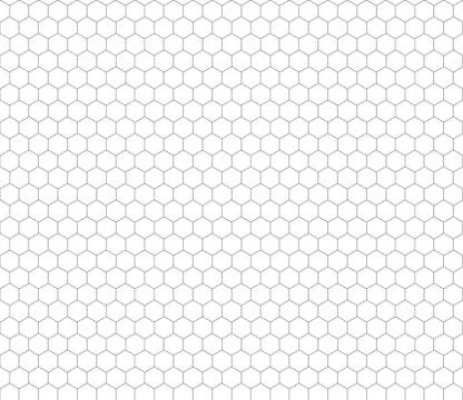 Gray hexagon grid seamless pattern Stock Illustration