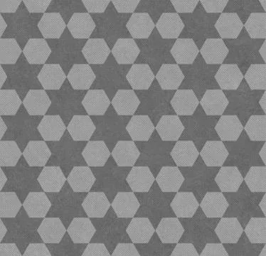 Gray hexagon patterned textured fabric background Stock Illustration