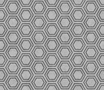 Gray Hexagon Tile Pattern Repeat Background Illustrazione stock