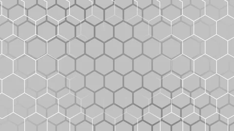 Gray hexagonal pattern looping animation. Stock Footage 286411289
