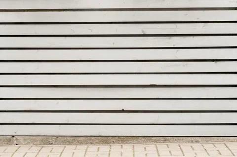 Gray horizontal plank fence Stock Photos