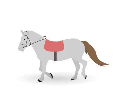 Gray horse on White Background. Vector Illustration Stock Illustration