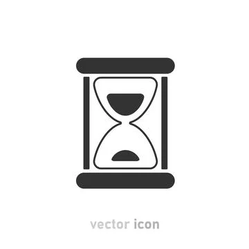 Gray hourglasses icon on white background. Vector illustration. Stock Illustration