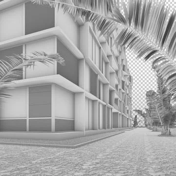 Gray house 库存插图