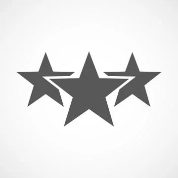 Gray icons of star isolated. Vector illustration. Stock Illustration