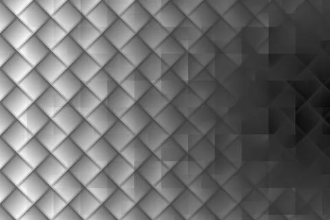 A gray illustration of squares created by a computer 写真素材