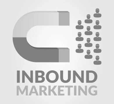 Gray Inbound Marketing Illustrazione stock