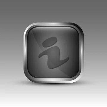 Gray information logo Stock Illustration