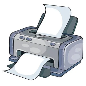 Gray inkjet printer 스톡 일러스트