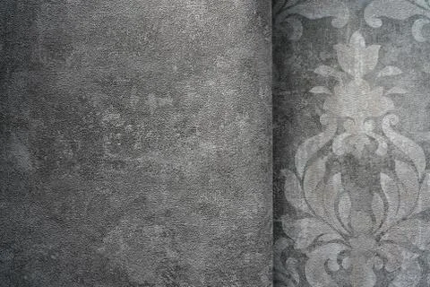 Gray interior wall. Space for text, logos Foto stock