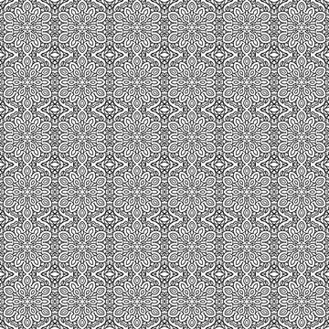 Gray intricate pattern, seamless textile design, background texture, repeat.. Stock Illustration