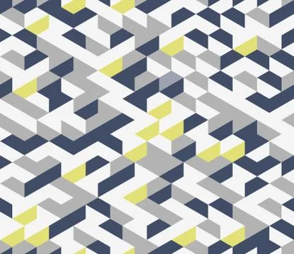 Gray irregular vector abstract geometric seamless pattern with hexagons Stock Illustration