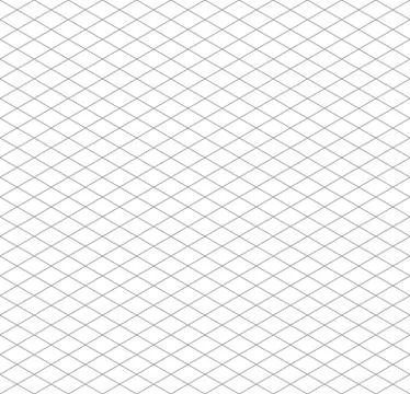 Gray isometric grid seamless pattern Stock Illustration
