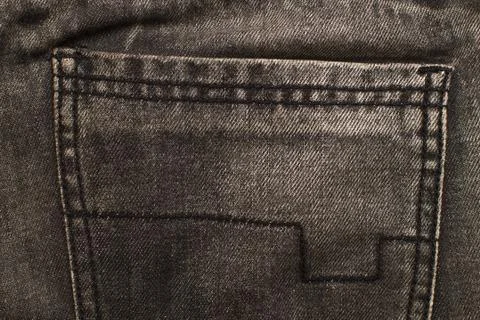 Gray jeans back pocket Stock Photos