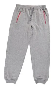 Gray jogging pants. Stock Photos