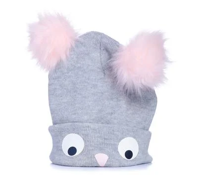 Gray kids hat Stock Photos