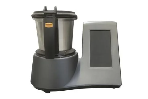 Gray kitchen multicooker isolated on white background Stock Photos