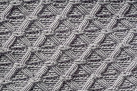 Gray Knit Fabric Texture Background Stock Photos