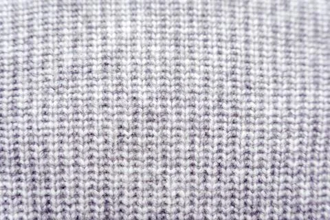 Gray knitted polyester and acrylic knit sweater fabric texture Stock Photos